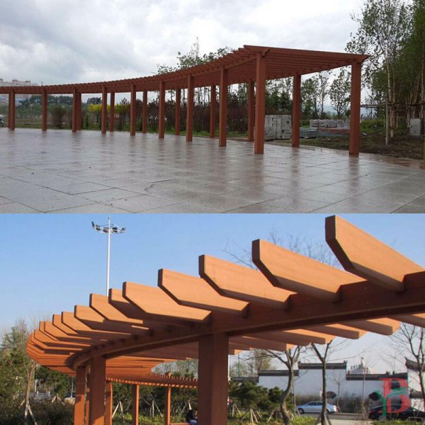 Beautiful arc-shaped pergolas follow natural pathways, creating inviting walking experiences