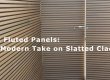 WPC fluted panles, modern composite slatted cladding