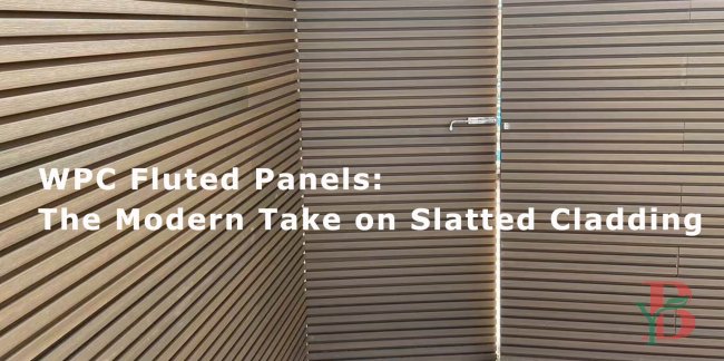 WPC fluted panles, modern composite slatted cladding