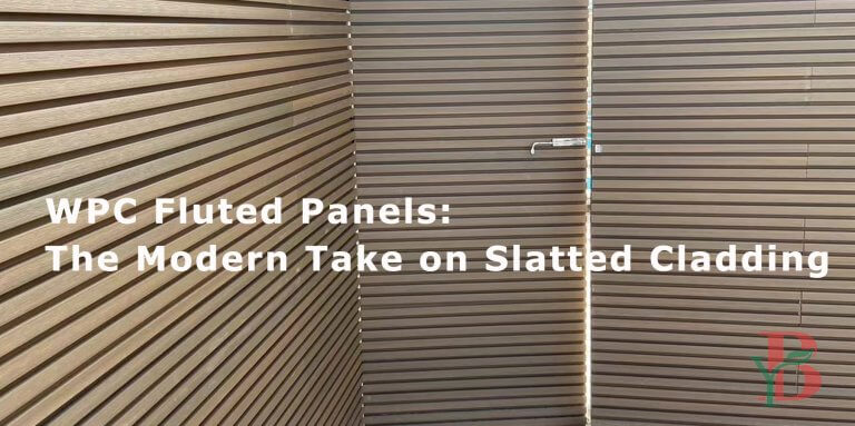 WPC fluted panles, modern composite slatted cladding
