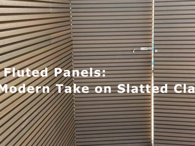 WPC fluted panles, modern composite slatted cladding