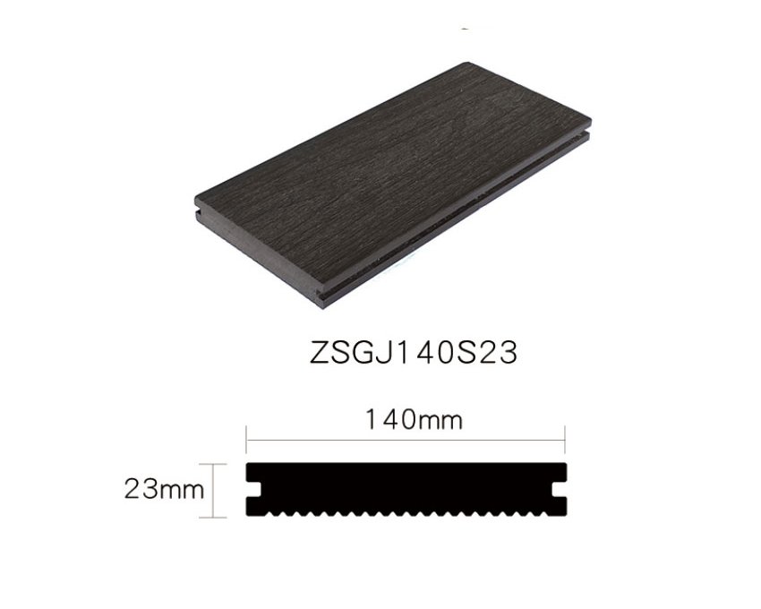 Capped composite decking ZSGJ140S23 with 140*23mm dimension