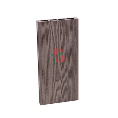 Premium 3D embossed WPC decking with realistic wood grain texture