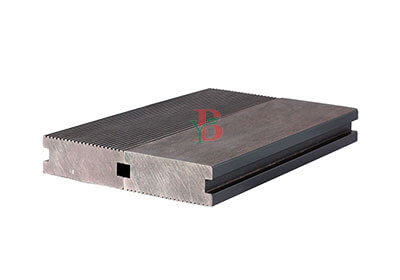 Solid composite deck board ZS100S30 profile view