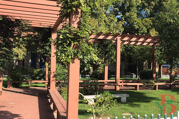 Bongywood garden WPC pergola, typically used in gardens as a charming structure to support climbing plants or as a focal point.