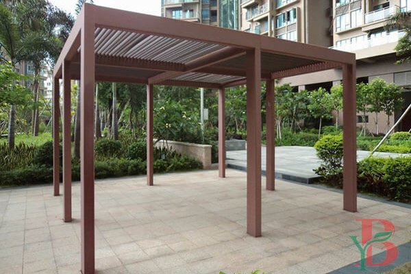 Bongywood modern WPC pergola, blending contemporary style with minimalist design, crafted for aesthetic appeal and simplicity.