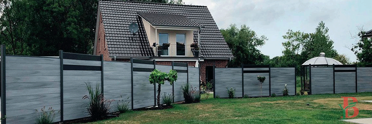 Bongywood WPC Privacy Fence with Realistic Wood Grain Texture