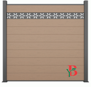 WPC-fence17 6ft WPC decorative privacy fence installation