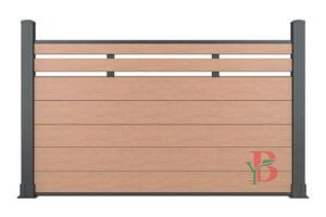 WPC fence5 Custom-height composite semi-privacy fence installation