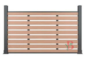 WPC fence6 Custom-height WPC screen fence installation