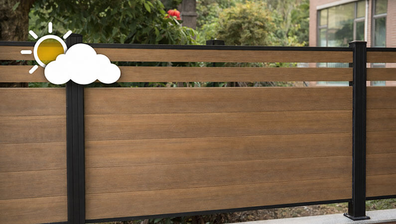 Co-extruded capped panels withstand sun, rain, and UV exposure for long-lasting performance.