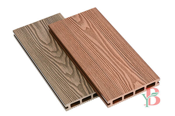 wood-grain-3D-embossed-wpc-decking Bongywood ZS140H25 Rich Oak 3D embossed WPC decking, ideal for premium outdoor terraces