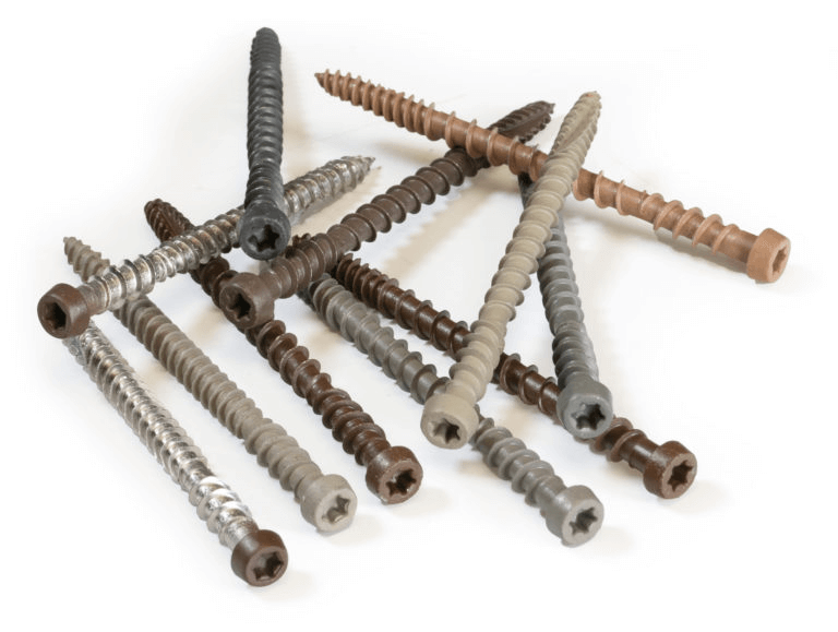 color-matched-composite-deck-face-screws-and-installation Installed color-matched face screws in composite decking