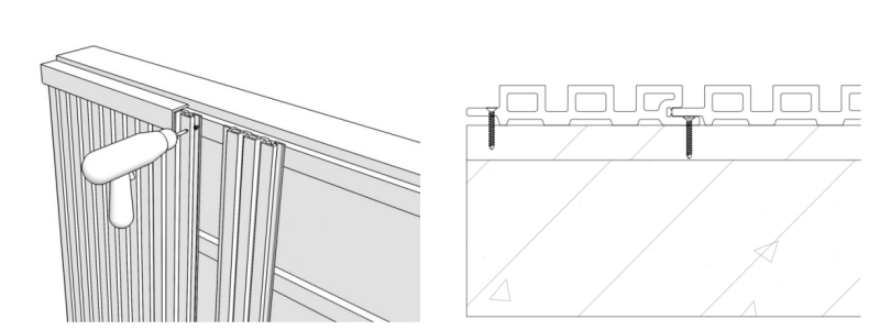 WPC fluted panels vertically installation