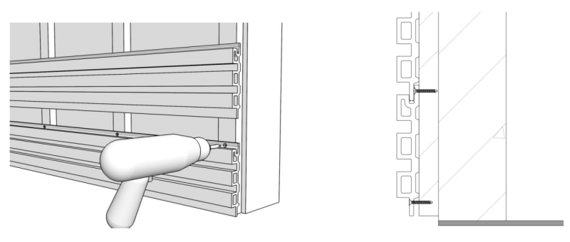 WPC fluted panels Horizontally installation