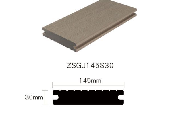 Capped composite decking ZSGJ145H30 with 145*30mm dimension