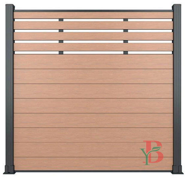 Modern semi-privacy WPC fence 6-foot tall Composite semi-privacy fence panel