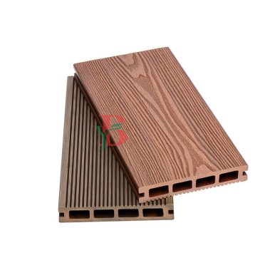 Redwood Color Rich Oak 3D embossed WPC decking boards