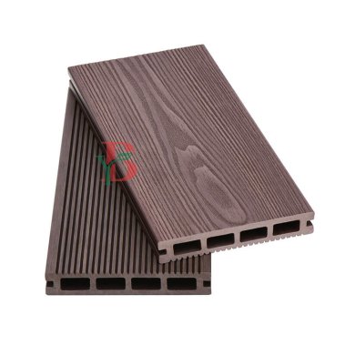 Brown Color Rich Oak 3D embossed WPC decking boards
