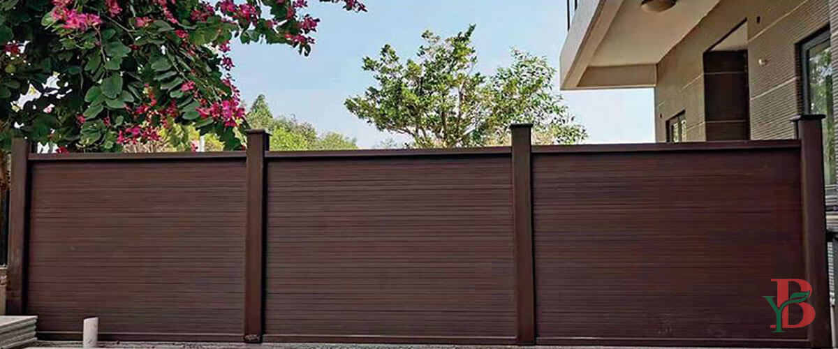 dark walnut composite fence offers a rich wood-like appearance with the durability