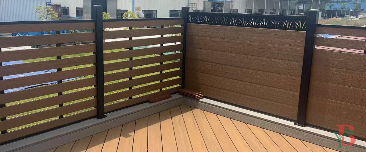 Lattice-top composite fencing combines privacy with decorative appeal.