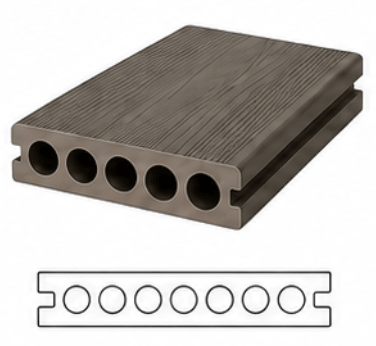 Round hollow decking